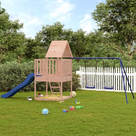 Aire de jeux d'extérieur,Maisonnette de jeu,Maison enfant bois massif de douglas BDXN91046 (1/5)