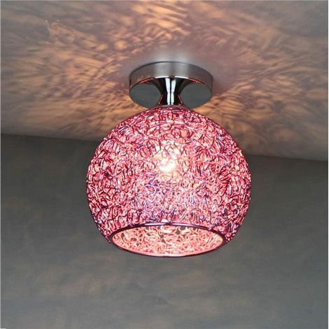 Suspension plafond moderne aluminium rose, luminaire design pour chambre, salon, couloir et décoration intérieure élégante (1/2)