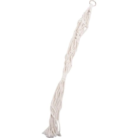 Lot de 3 filets suspendus pour pots fleurs en coton, tissés à la main, gain place (1/5)