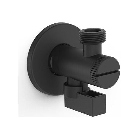 LLAVE DE ESCUADRA CON FILTRO R.1/2 - R.3/8 NEGRO MATE