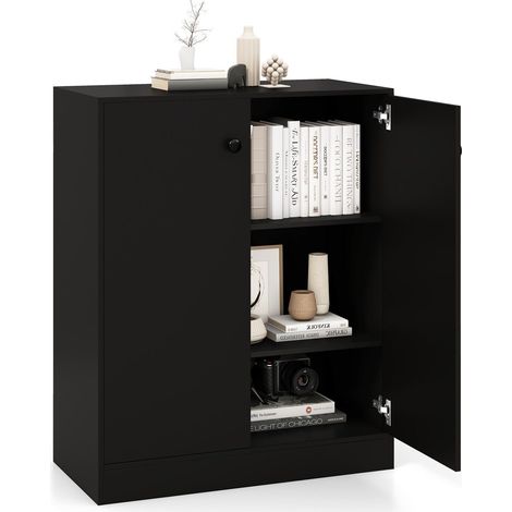 2-Door Storage Cabinet Buffet Cabinet w/ 3 Shelves Sideboard Kitchen Hallway (1/5)