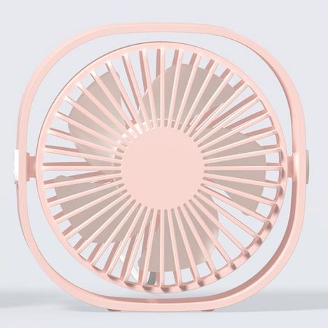 Ventilateur de bureau pour dortoir, ventilateur de bureau USB rose (1/3)
