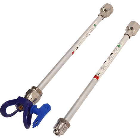2 Tiges de rallonge de pulvérisateur G7/8 14 en acier inoxydable argenté, kit de remplacement pour pulvérisateur domestique (2 pièces) (1/5)