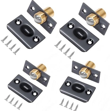 Loquet à bille, loquet à bille à rouleau pour porte de meuble, loquet encastré en acier inoxydable pour portes d'armoire, réglable, lot de 4