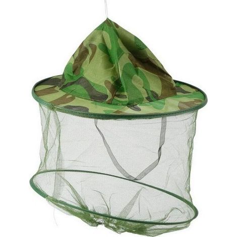 Chapeau d'apiculteur camouflage, visière de protection en filet, équipement de pêche en extérieur, équipement de protection pour l'extérieur (1/4)