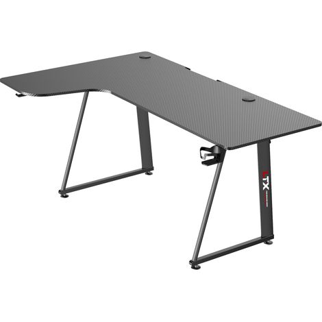 Zstyle Scrivania - Tavolo - Porta PC - Computer - Ufficio - Design Carbonio - Moderne - Salvaspazio - Mobile - Gaming Desk LTX - Per Camera Casa (1/5)