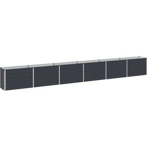 Cama de Jardín Elevada Gris antracita 480 x 40 x 55 cm vidaXL