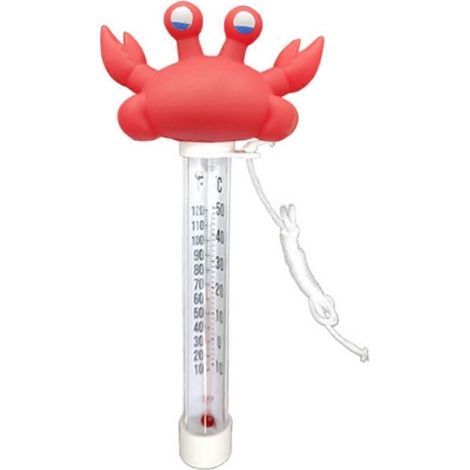 Thermomètre flottant pour piscine et aquarium, affichage facile à lire, avec cordon pour piscines et spas (1/5)