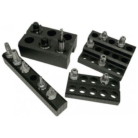 Porte-outil HSK63 en support de table polypropylène 15 p. l. 360 x P. 245 x H. 150 mm
