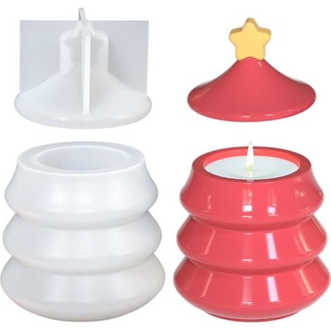 Moule en silicone pour bocal sapin de Noël - Fournitures de moulage en silicone DIY (1/5)