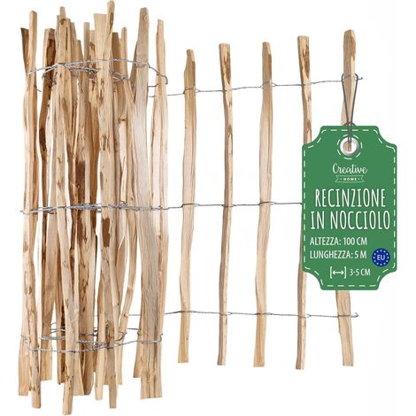 Recinzione Nocciolo 100x5 m - Spazio Listelli 3-5 cm