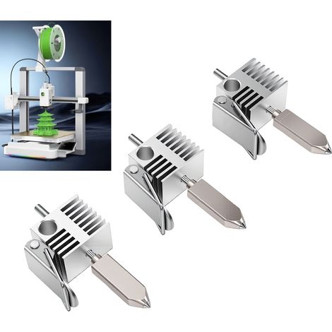 Kit d'extrudeuse de remplacement en 3 pièces pour imprimante 3D SPARKX I7, kit d'extrudeuse intégrée tout métal de 0,2 mm, 0,4 mm et 0,6 mm, résistant aux hautes températures jusqu'à 300 ℃. (1/5)