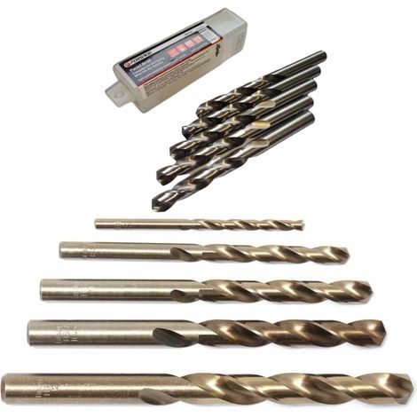 Juego de 10 brocas para taladro. Brocas para metal de 6 mm HSS. (1/4)