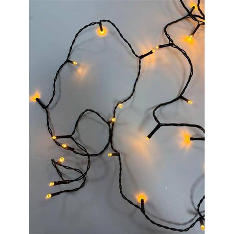 500 led stringa luminosa 50m con timer per esterni filo verde ambra - Feeric lights & christmas