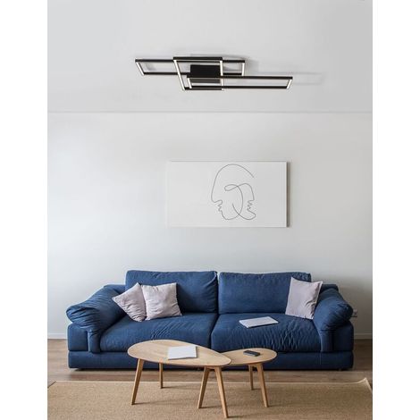 [NEUWERTIG] B-Ware Nova Luce Deckenleuchte Deckenlampe LED Schwarz Warmweiß dimmbar BILBAO (1/2)