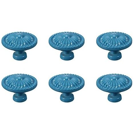 Lot de 6 poignées de tiroir de style européen, style rétro en alliage de zinc, pour tiroirs, commodes, placards, armoires, meubles, portes et cuisines (1/5)