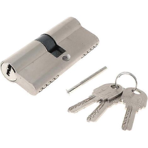Cylindre de serrure de porte avec trois clés, entrée simple. (1/5)