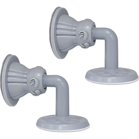 2 Stück Boden-Türstopper, 3 m, selbstklebender Silikon-Türstopper, wasserdichter Boden-Türstopper, stumm, Türstopper, Türstopper, Wandhaken, kein Stanzen (Stil 2, grau)