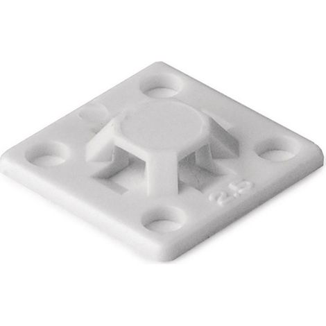 HellermannTyton MB2A-PA66-WH Klebesockel selbstklebend, schraubbar 151-01802 Weiß 2 St.