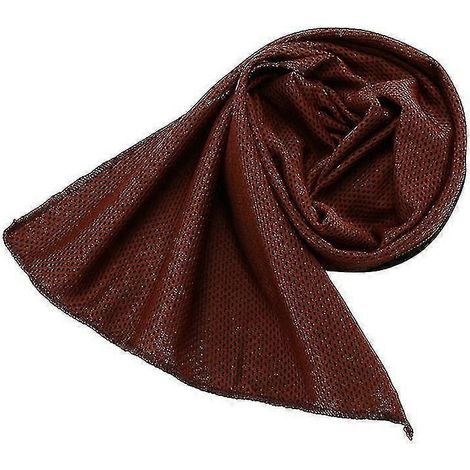 Serviette de jogging rafraîchissante et absorbante, couleur unie-Coffee