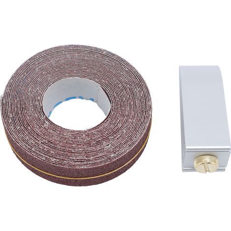 Support de ponçage manuel Toivize en aluminium forme triangle avec rouleau abrasif grain 80 6m x 25mm (1/5)