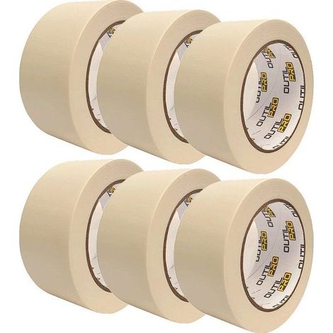 Adhésif de masquage OUTIL PRO ruban travaux peinture 48 mm x 50 m (pack de 6) (1/3)