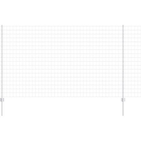Clôture avec poteau Argenté 1,4 x 10 m Acier (1/4)