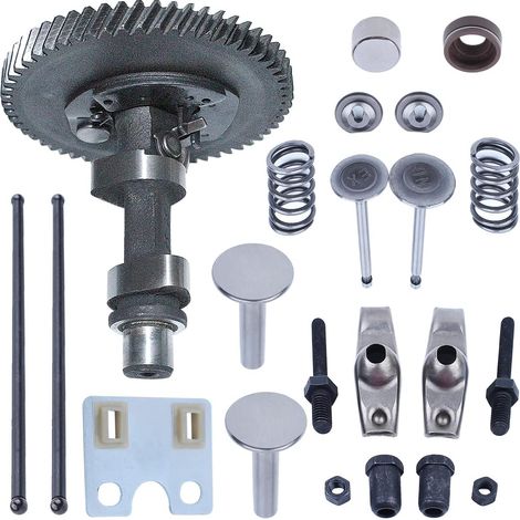 Kit asta spinta valvola albero a camme LinDuxe per motore generatore Honda GX390 13HP con molla ritegno, valvole aspirazione e scarico, gruppo bilanciere, piastra guida, alzavalvola, cappuccio protett