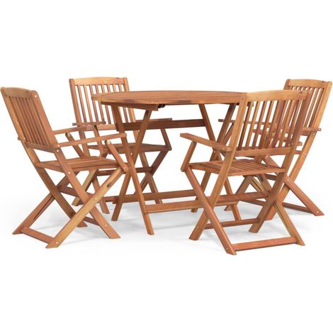 Maison Exclusive - Set da Pranzo per Giardino 5 pz in Legno Massello di Acacia (1/5)