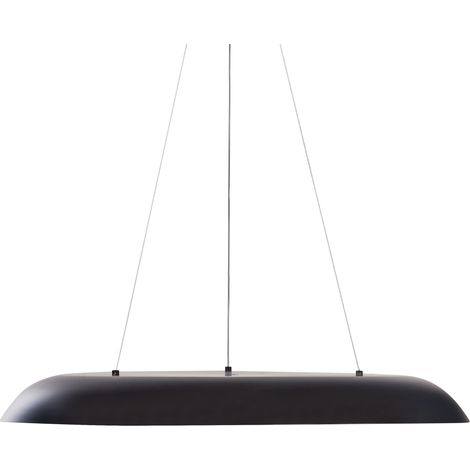 Lámpara colgante moderna anillo LED integrado luz colgante redonda metal negro Surko