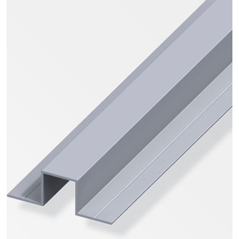 profilo ad "u" 2 lati 23.5x67.5 in alluminio - 1 metro.