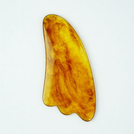 Placa de gua sha de resina ámbar (1/5)