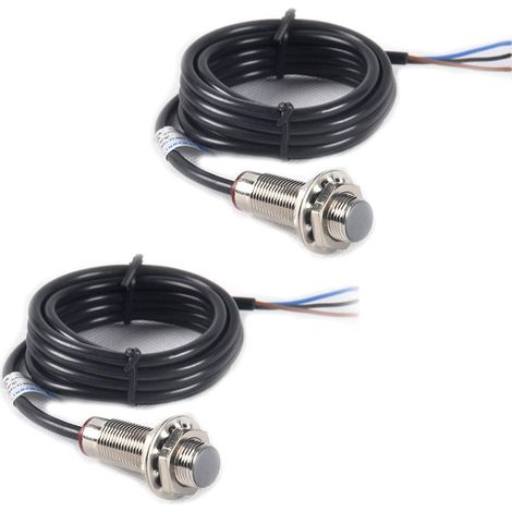 NPN-Hall-Effekt-Sensor – 2er-Pack – Metall und PBT – 10 mm Erfassungsbereich, 5–30 V – Industrieautomation – M12 Schwarz (1/5)