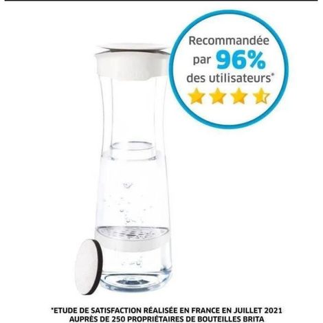 Bouteille et carafe filtrante Brita Bouteille filtrante blanc graphite - 1 filtre MicroDisc inclus (1/4)
