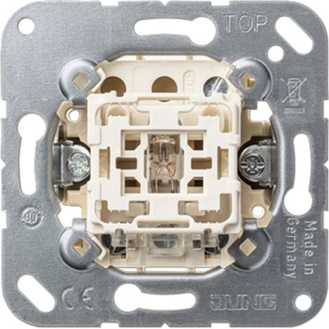 Jung Interruptor basculante de control (mecanismo) 20 AX 250 V, universal apagado-conmutado 506-20 KOU