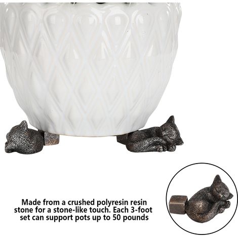 Pieds de Pots de Fleurs surélevés pour Aération et Protection Anti-Racines - Jardinage (1/5)