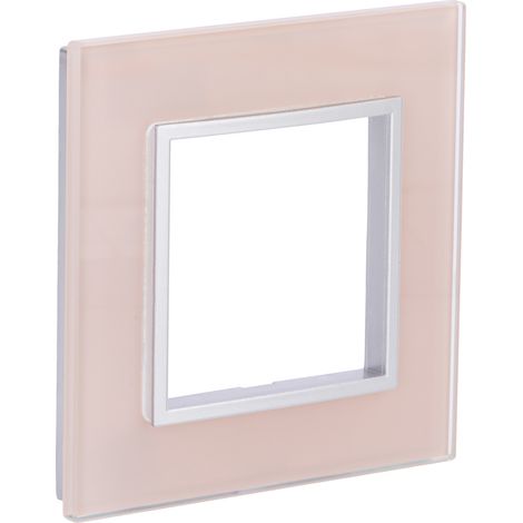 Plaque de finition simple en verre Kalya - Rose - Zenitech