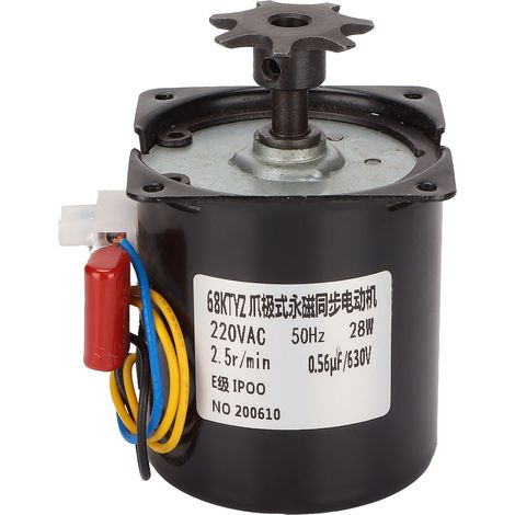 Moteur de rotation des œufs, incubateur d'œufs synchrone 28W avec engrenage pour poulets, canards, oies, oiseaux à couver, 220V