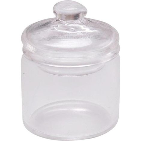 2 Mini Pots en Verre à l'échelle 1:12 avec Couvercles, Pots d'affichage en Verre pour Décoration Miniature de Maison de Poupée, Petites Bouteilles en pour Terrarium Artisanal (Pot en) (1/5)