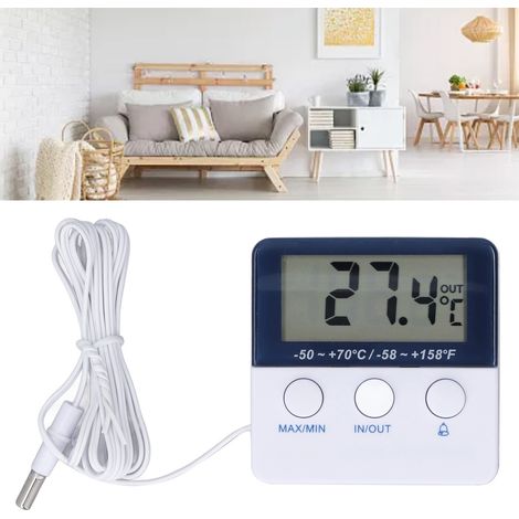 Thermomètre électronique domestique TH022 pour intérieur et extérieur, haute précision, alarme de température haute et basse, mesure de la température et de l'humidité (1/5)