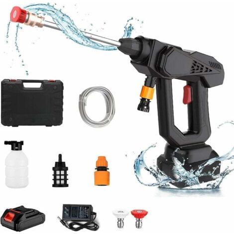 ALLIANDISNettoyeur Haute Pression sans Fil, Pistolet à Eau Portable Haute Pression, 48V Pistolet Haute Pression sans Fil Pistolet Pulvérisateur, Pistolet à Eau pour Un Nettoyage de terrasse, Jardin, V (1/4)