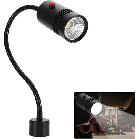 Lampe LED 7 W à col de cygne réglable pour machines-outils et tours, fixation magnétique (1/5)