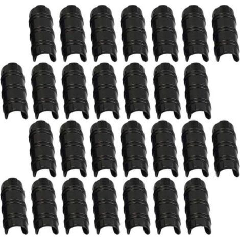 30 clip in plastica, adatte per tubi da 20 mm, ideali per fissare teloni. (1/5)