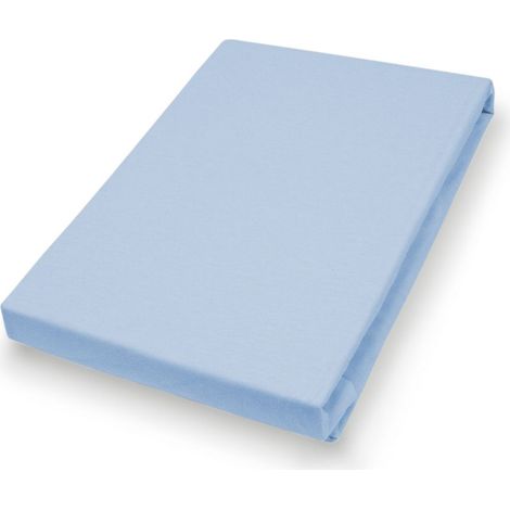Vario Jersey-Spannbetttuch bluesky, 100 x 200 cm Spann-Bettlaken
