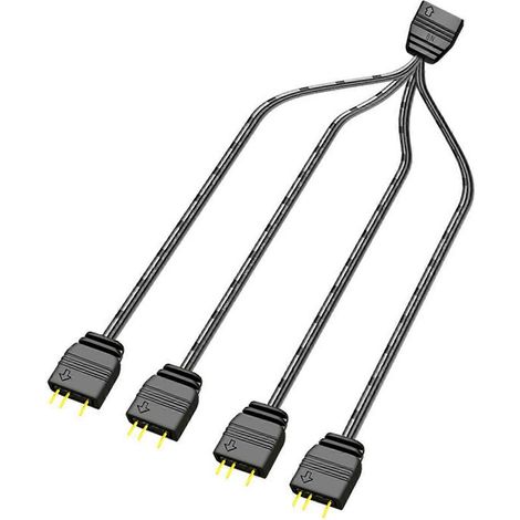 Cable répartiteur pour bande LED RGB avec connecteurs 1 à 4, prise LED ARGB, 3 broches, 5 V, rallonge, répartiteur en Y, multicolore (1/5)