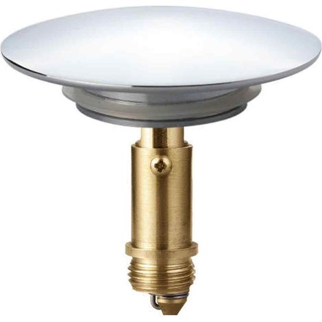 Bonde Clic-Clac Pop-Up 69 Mm Pour Lavabo De Salle De Bain, Lavabo De Cuisine, Lavabo De Salle De Bain, Bouchon En Laiton Massif Plaqué Chrome