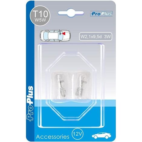 Ampoule de voiture 12v 5w t10 w21x95d 2 pieces sous blister (1/4)