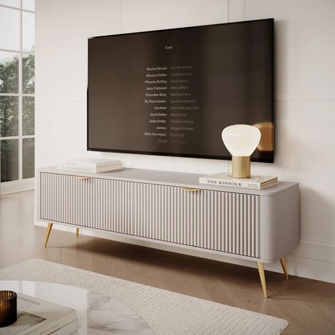 AX LIVING Moderner TV Sideboard Vespasia 163 2T –163cm Breite, Beige