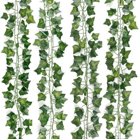 Guirlande De Lierre Artificiel - 2,1 M - 72 Feuilles Par Guirlande - Décoration Intérieure Et Extérieure - Lot De 6 (1/5)
