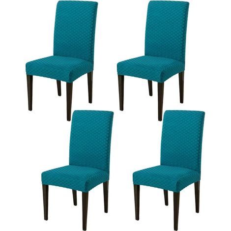 Set of 4 removable and washable high-back stretch chair covers for dining room, kitchen, wedding, banquet, party decoration (1/5)